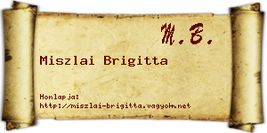 Miszlai Brigitta névjegykártya